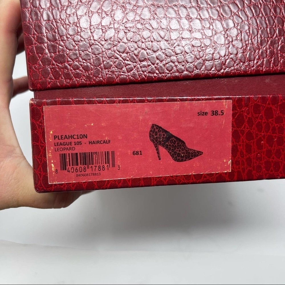 NWT Tamara Mellon League 105 Leopard Haircalf Booties SIZE 38.5 - Picture 12 of 12